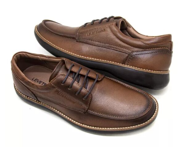 (LeveTerapia) Sapato Casual Couro Caramelo - 47502 - Imagem 3