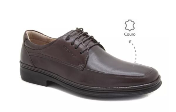 (LeveTerapia) Sapato Social Couro Marrom - 43126 - Imagem 4