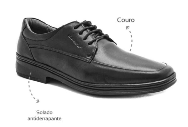 (LeveTerapia) Sapato Social Couro Preto - 43126 - Imagem 2