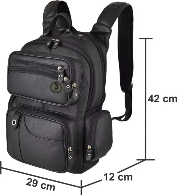 Mochila Masculina Couro Legitimo Reforçada Racer Largadão - Imagem 2