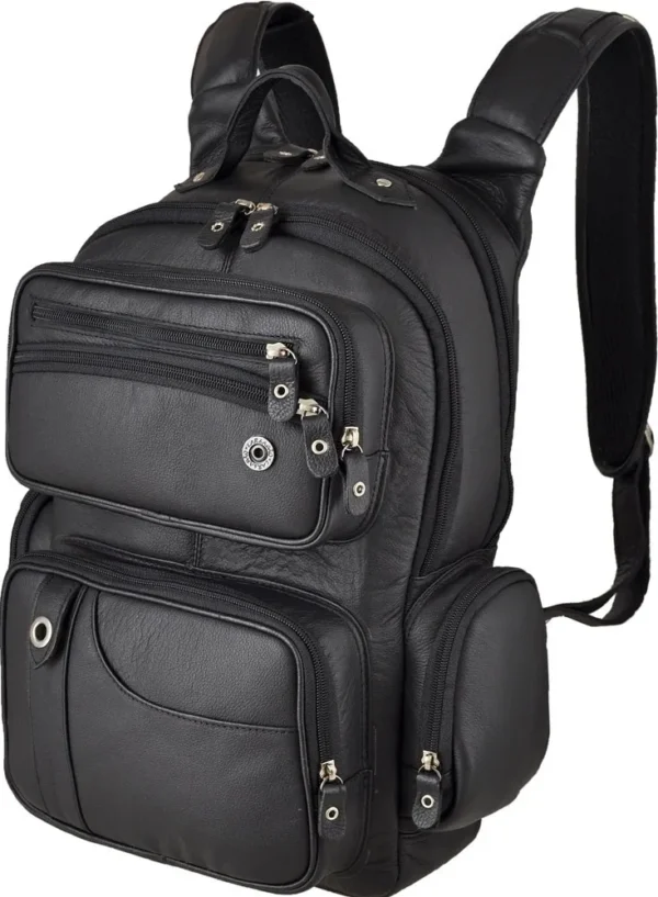 Mochila Masculina Couro Legitimo Reforçada Racer Largadão