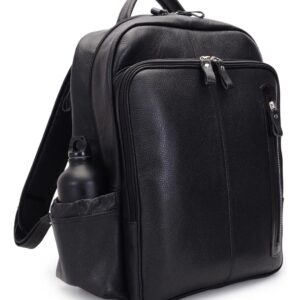 Mochila De Couro Legitimo Empresario Escritorio - Preta